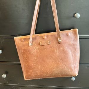 Pad and quill leather women’s laptop bag / briefcase